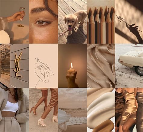 100 PCS Beige Aesthetic Wall Collage Nude Aesthetic Wall Collage Kit
