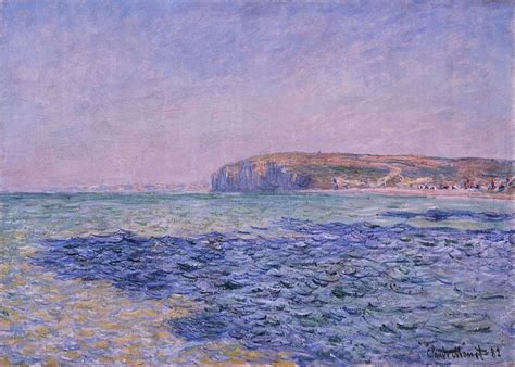 Claude Monet Shadows On The Sea The Cliffs At Pourville 1882