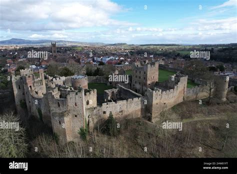Ludlow Castle Aerial Hi Res Stock Photography And Images Alamy
