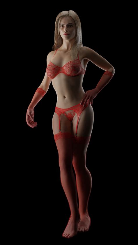 Sexy Realistic Naked Blonde Woman In Underwear D Model D Model Rigged CGTrader