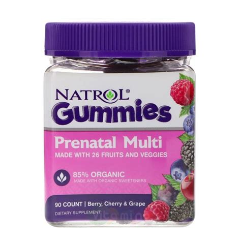 Natrol Gummies Витамины для Беременных со вкусом Ягоды, Вишни и ...