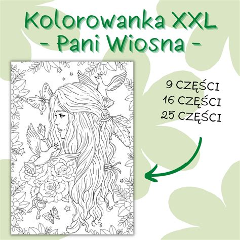 Pani Wiosna Kolorowanka Xxl