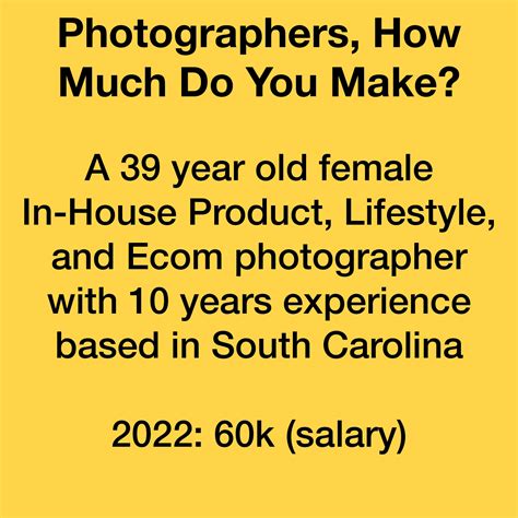 In House Product, Lifestyle, and Ecom photographer: 60k (salary