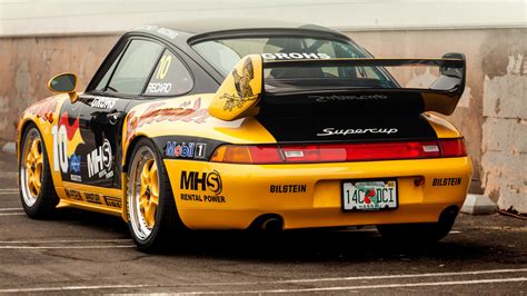 Bakrunner Bil Porsche 993 Tyske Biler 90s Cars Gule Biler Livery