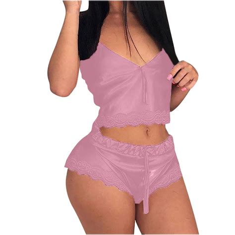 Odeerbi Women S Lingerie Set Valentine S Day Sexy Lace Splicing Sleepwear Lingerie Pajamas 2025