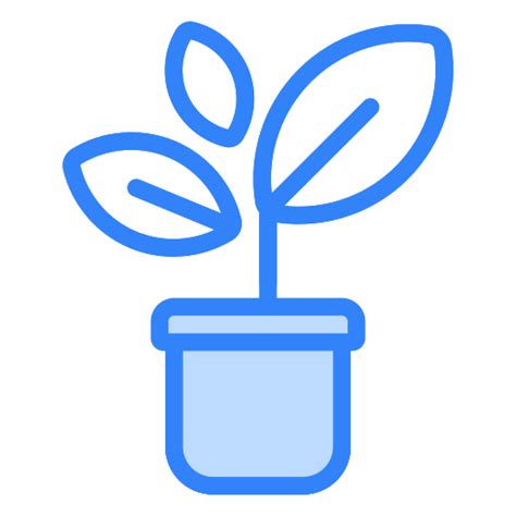 plant generic blue icon