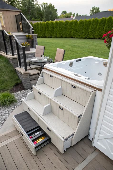 13 Creative Hot Tub Step Ideas For Your Backyard