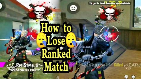 How To Lose Ranked Match In Free Fire😪 Garena Free Fire Duo