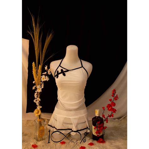 Jual Feels Set Lingerie Cd Seksi Model Costume Blue Maid Apron Tradisional Kostum Sexy