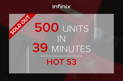 Infinix Sold Units Of Hot S At Shopee In Mins