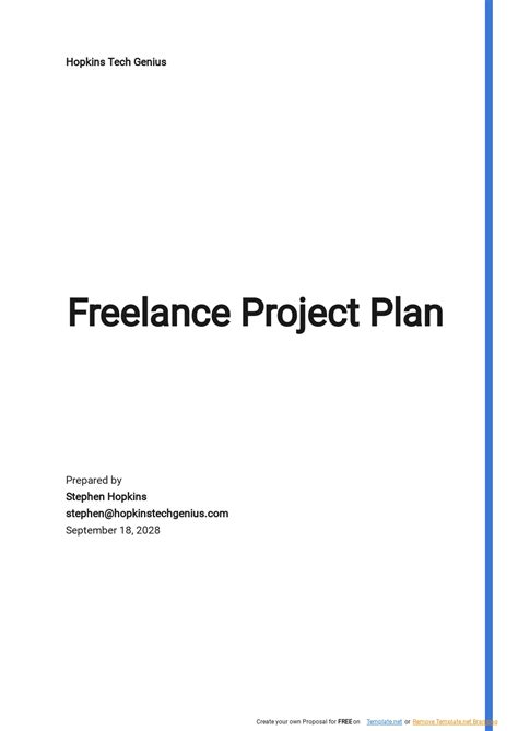 simple freelance business plan template google docs word