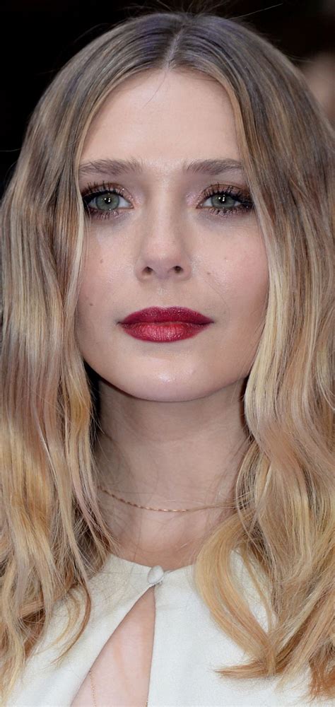 Celebrity Elizabeth Olsen American Actress Face Green Eyes Blonde 1080x2280 Phone HD Wallpaper