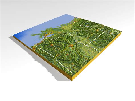 Louisiana High Resolution 3d Relief Maps 3d Model Cgtrader