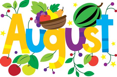 August Cliparts Celebrate The End Of Summer With High Quality Images