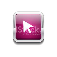 Click Rounded Rectangular Vector Pink Web Icon Button Stock Vector ...