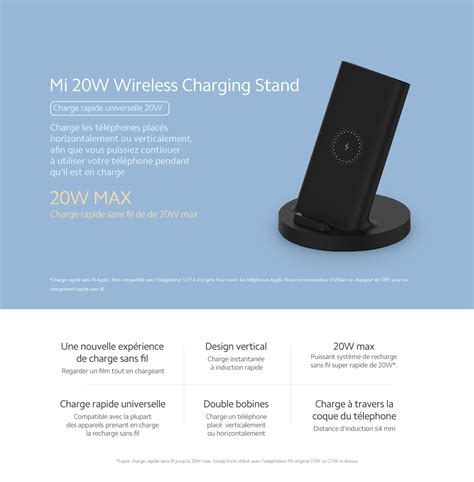 Mi 20W Support De Charge Sans Fil Elbootic