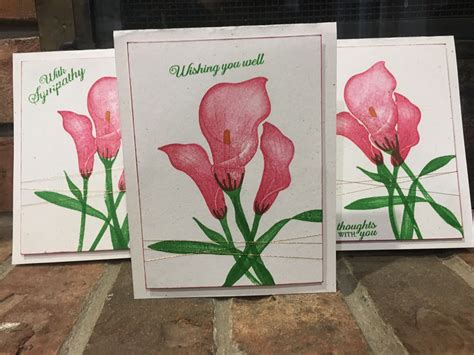 Lasting Lily Stampin Up Flower Cards Floral Cards Hand Stamped Cards