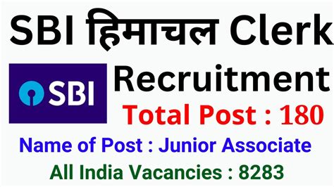 SBI Himachal Pradesh Clerk Notification 2023 Out For 180 Posts Apply