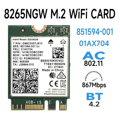 Intel-Wireless-AC-8265-Dual-Band-2-4G-5Ghz-Wifi-Bluetooth-Wlan-For ...