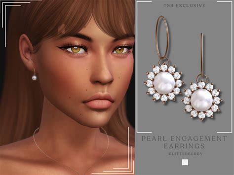 The Sims Resource Pearl Engagement Earrings