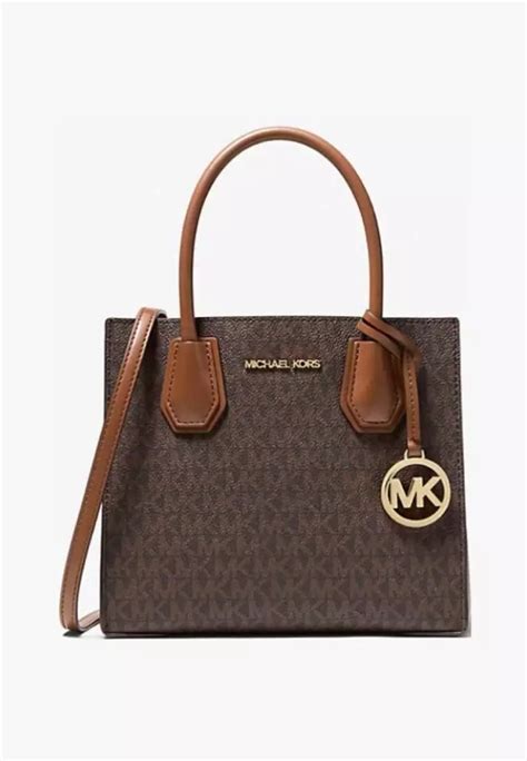 Jual Michael Kors Michael Kors Mercer Medium Messenger Signature Brown