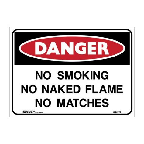 Danger Sign No Smoking No Naked Flames No Matches