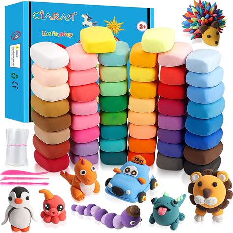 CiaraQ Air Dry Clay, 50 Colors Modeling Clay Best Kids, Ultra Light ...