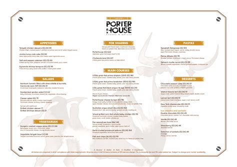 Porterhouse Menu July by Fastbooking - Issuu