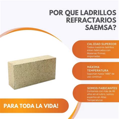 Ladrillo Refractario Premium Cm Unidades Cemento Kg En Venta