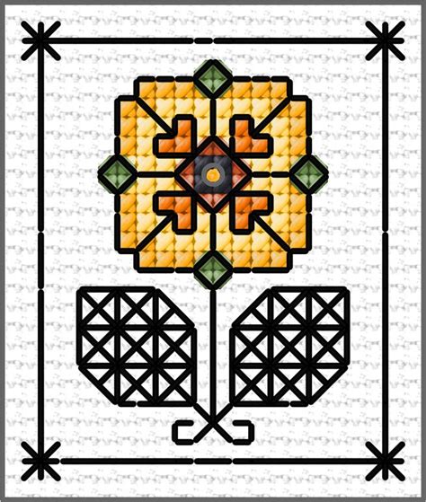 Ljt Blackwork Flower Sampler Blog Lesley Teare