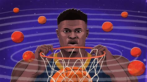 Download Zion Williamson Cartoon Art Wallpaper