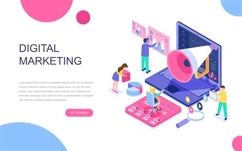 Modern flat design isometric concept of Digital Marketing 264226 Vector