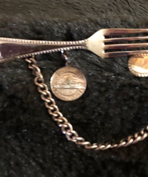 Vintage Copper Tone Spoon And Fork Souvenir From The Us Gem