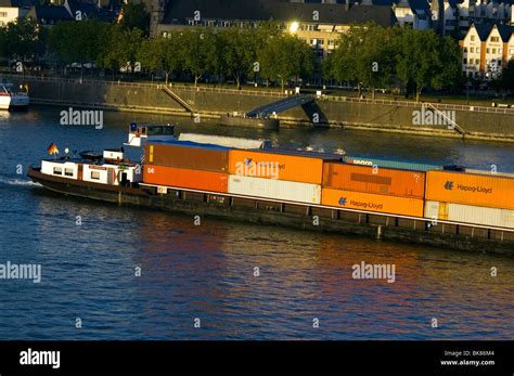 boats container barge stock photo alamy