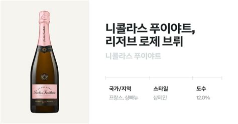 니콜라스 푸이야트 리저브 로제 브뤼 유리병 750mL Nicolas Feuillatte Reserve Rose Brut