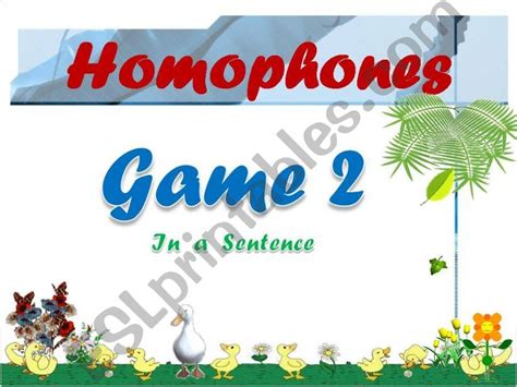 Esl English Powerpoints Homophones Game Of Hot Sex Picture