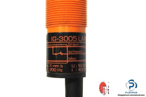 IFM IG5399 INDUCTIVE SENSOR Platinum International