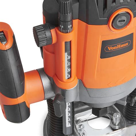 Vonhaus 1600w Router With 12 And 14 Collet Woodworking Power Tool