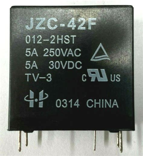 HONGFA JZC-42F-024-2HS Power Relay 24VDC 6Pin 5A 250VAC ( UK Stock ...