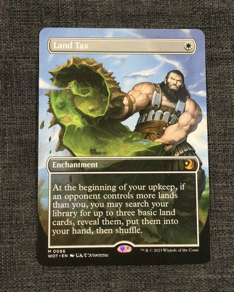 Land Tax Anime Borderless Mtg Proxy Wilds Of Eldraine Enchanting