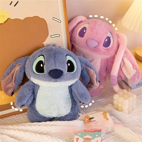 In Stock Blue Stitch Hot Water Bag Water Injection Cute Same Style Hand