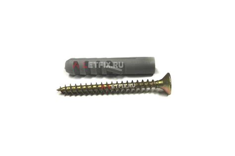 Нейлоновый дюбель Fischer S 10х50 с шурупом с потайной головкой 6х60 со ...
