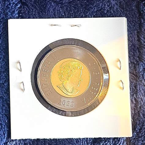 2022 Canada Honouring Queen Elizabeth Black Ring Toonie Coin UNC Two