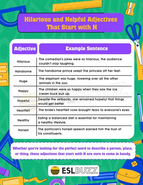 Huge List Of Adjectives That Start With H Expand Your English