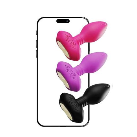 Plug Anal Vibro e Rotação Controle por Aplicativo À Longa distância em Silicone 11cm x 3 3cm