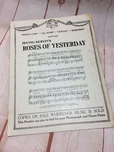 I Loved You Then Sheet Music Boardwalk Vintage
