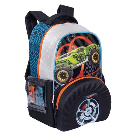 Mochila Grande Hot Wheels Z Costas Roda Preta Original Shopee Brasil