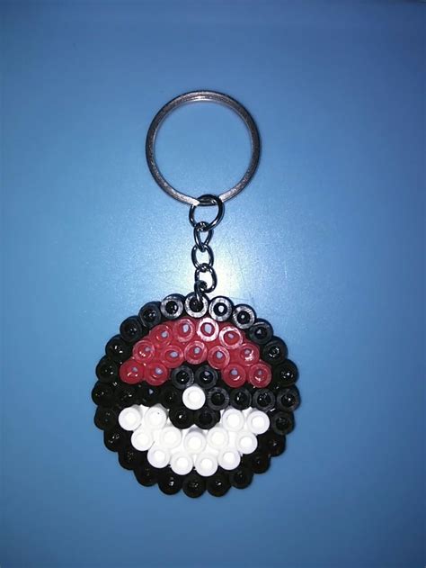 Pokeball Keyring Perler Hama Beads