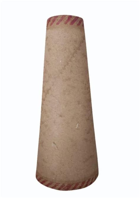 Conical Shape Brown With Red 5 Degree Printed Paper Cone For Textile