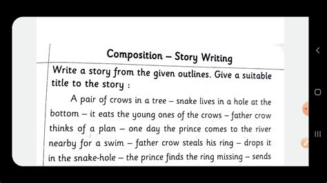 Story Writing With Clues Hints Outlines Best Explaination Class Rd